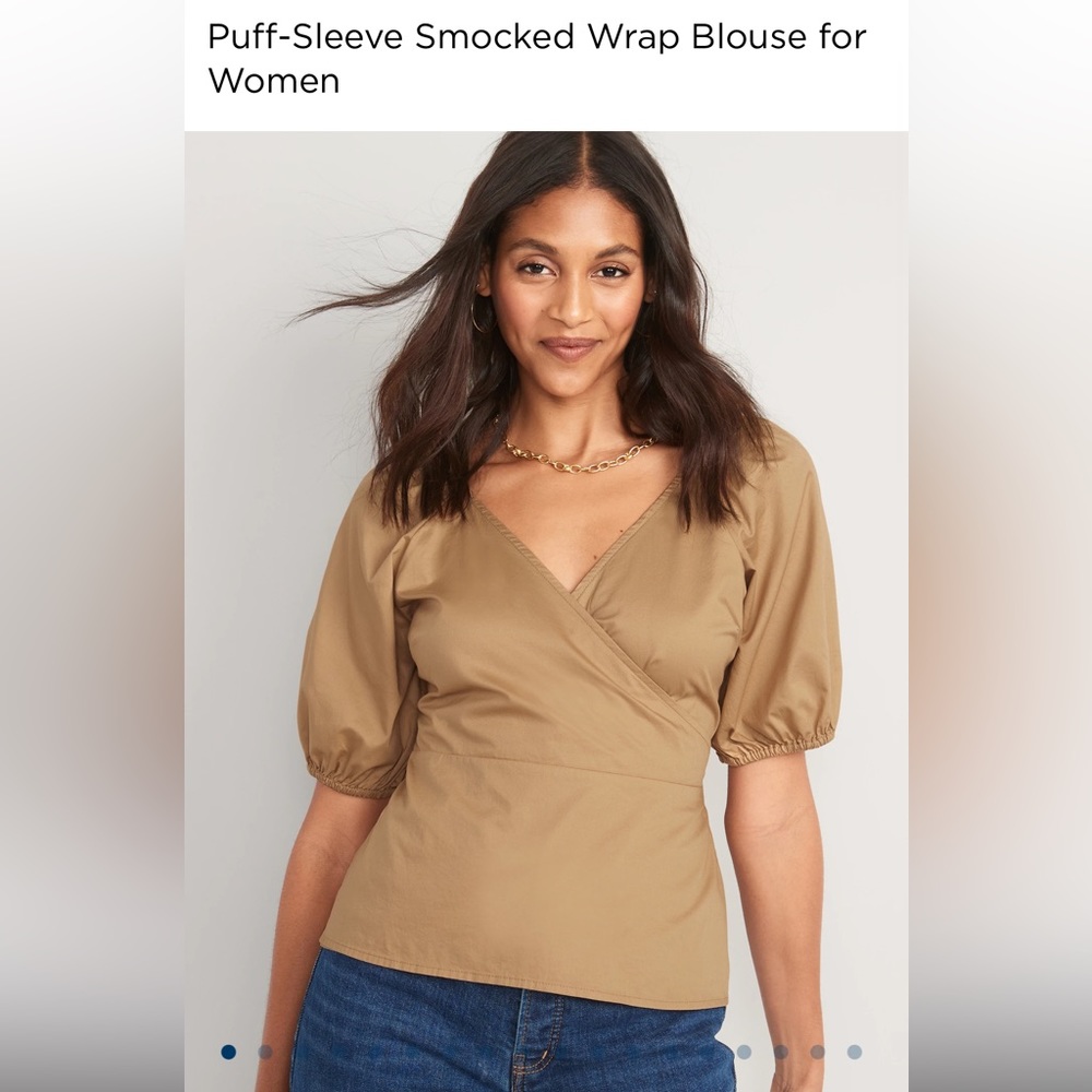 Old Navy - Camel Wrap Top - L